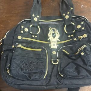 🖤 George Gina & Lucy Black Nylon Satchel